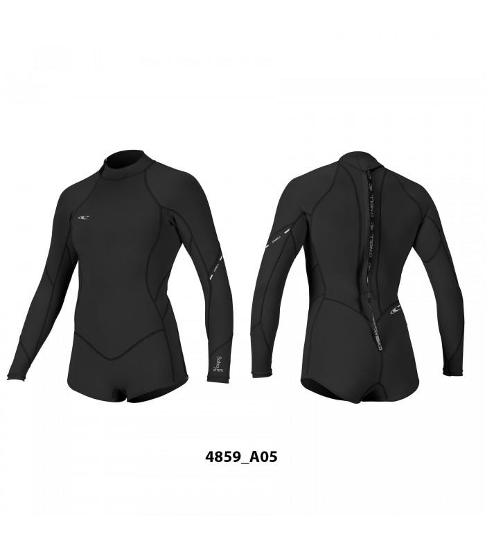 ONEILL MUJER BAHIA 2/1 BACK ZIP L/S SHORT SPRING