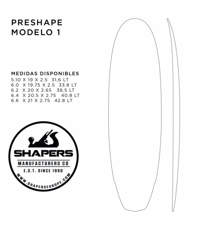 Preshape Surfboard Modelo 1