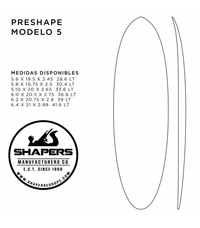 Preshape Surfboard Modelo 5
