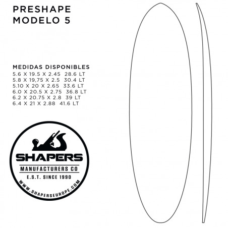 Preshape Surfboard Modelo 5