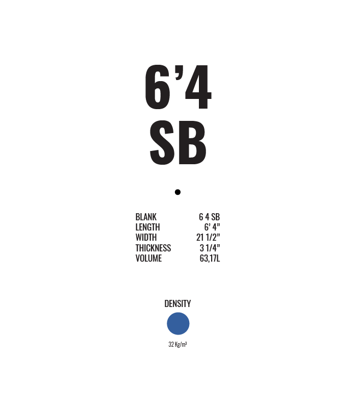 Atlantic Blanks 6´4 SB