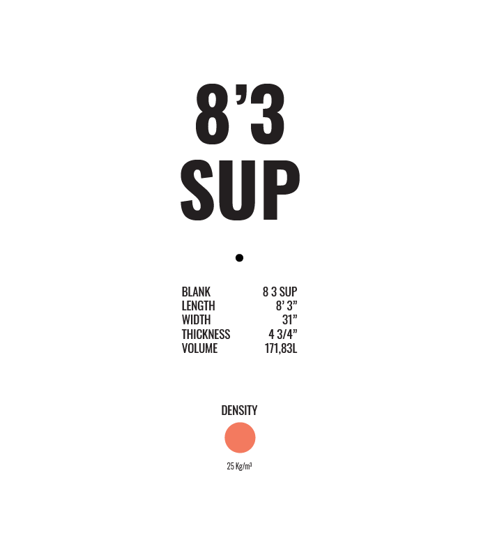Atlantic Blanks 8´3 SUP