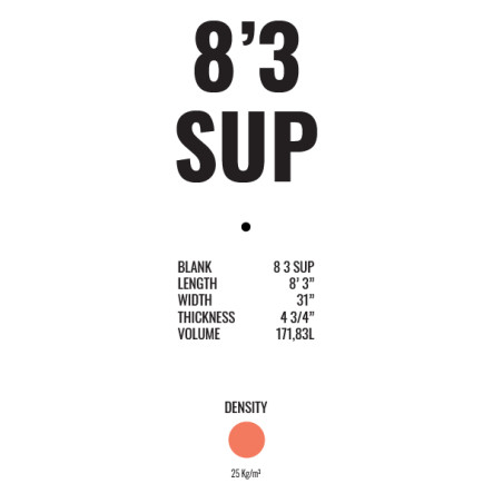 Atlantic Blanks 8´3 SUP