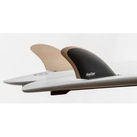 Feather Fins Twin keel black chocolate single tab