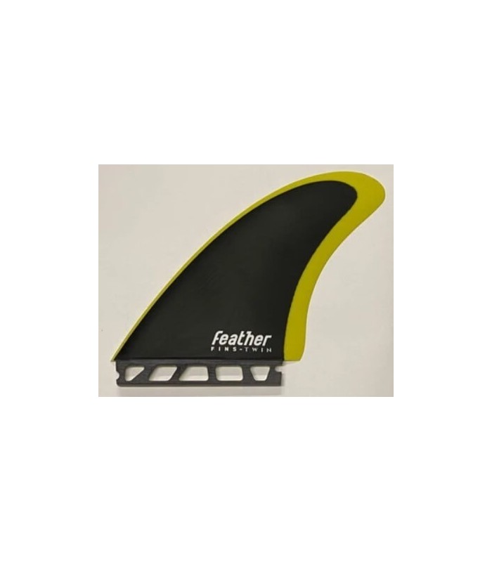 Feather Fins modern keel single tab yellow