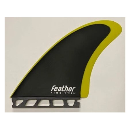 Feather Fins modern keel single tab yellow