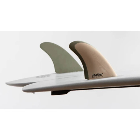 Feather Fins modern keel single tab green forest