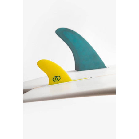 Feather Fins A. I. Twin Fin 2+1 Single Tap Verde