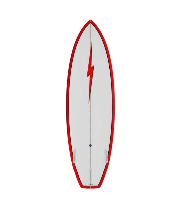 Lightning Bolt Shortboard Bianco/Bianco/Rosso