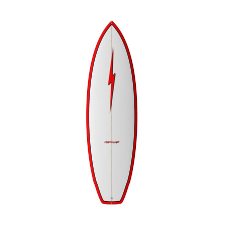 Lightning Bolt Shortboard Bianco/Bianco/Rosso