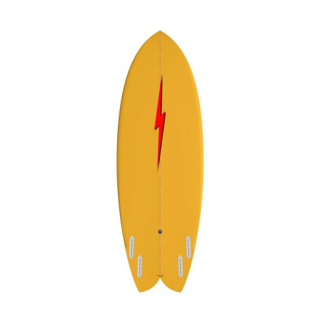 Lightning Bolt Quad Fish rosso/giallo/bianco