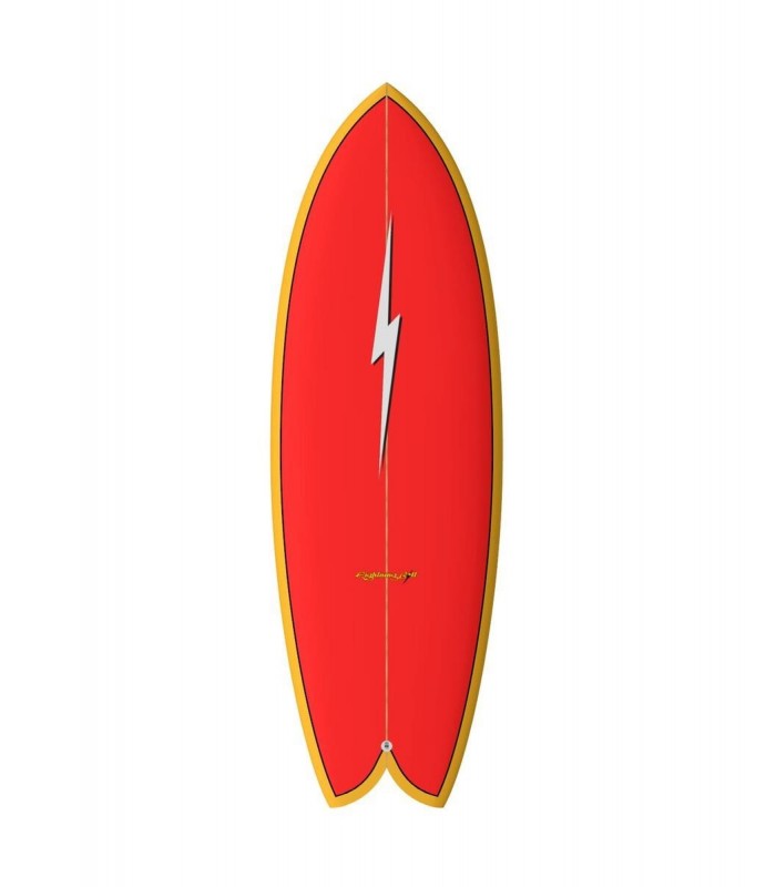 Lightning Bolt Quad Fish rosso/giallo/bianco
