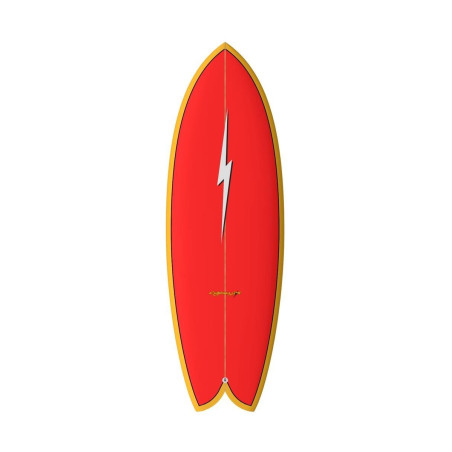 Lightning Bolt Quad Fish rosso/giallo/bianco