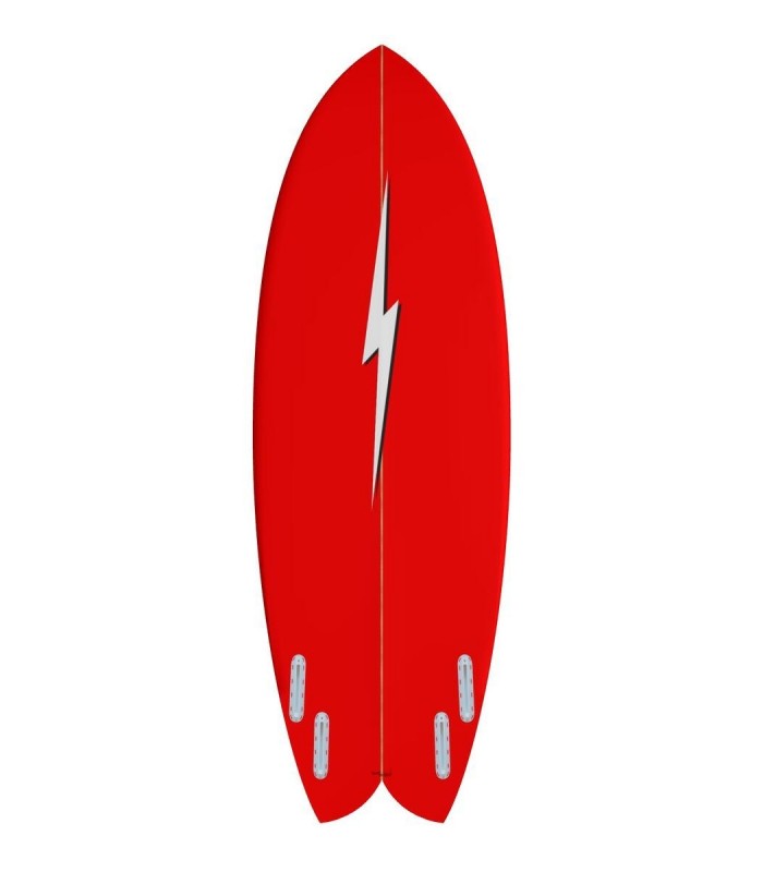 Lightning Bolt Quad Fish Bianco/Rosso/Rosso