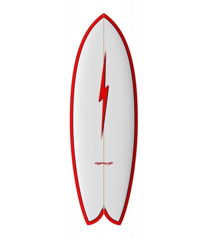 Lightning Bolt Quad Fish Bianco/Rosso/Rosso