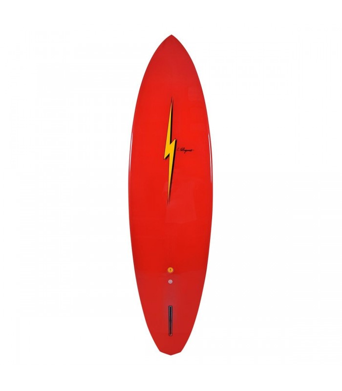Lightning Bolt Craig Hollingsworth Coda di diamante a pinna singola Rosso/Rosso/Giallo