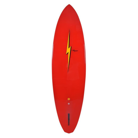 Lightning Bolt Craig Hollingsworth Coda di diamante a pinna singola Rosso/Rosso/Giallo