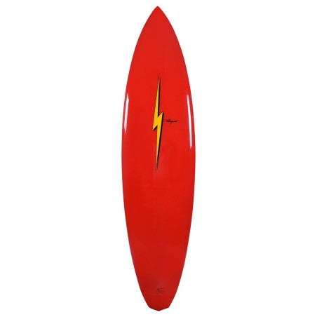Lightning Bolt Craig Hollingsworth Single Fin Diamond Tail Rouge/Rouge/Jaune