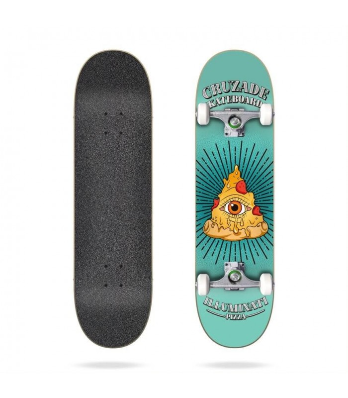 Skateboard Cruzade Illuminaty Pizza 8.25" x 31.85