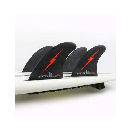 Barbatanas FCS 2 Big Wave G10 Paddle Quad Retail Fins