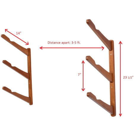 CORSURF PARETE MULTIRACK IN LEGNO SCURO