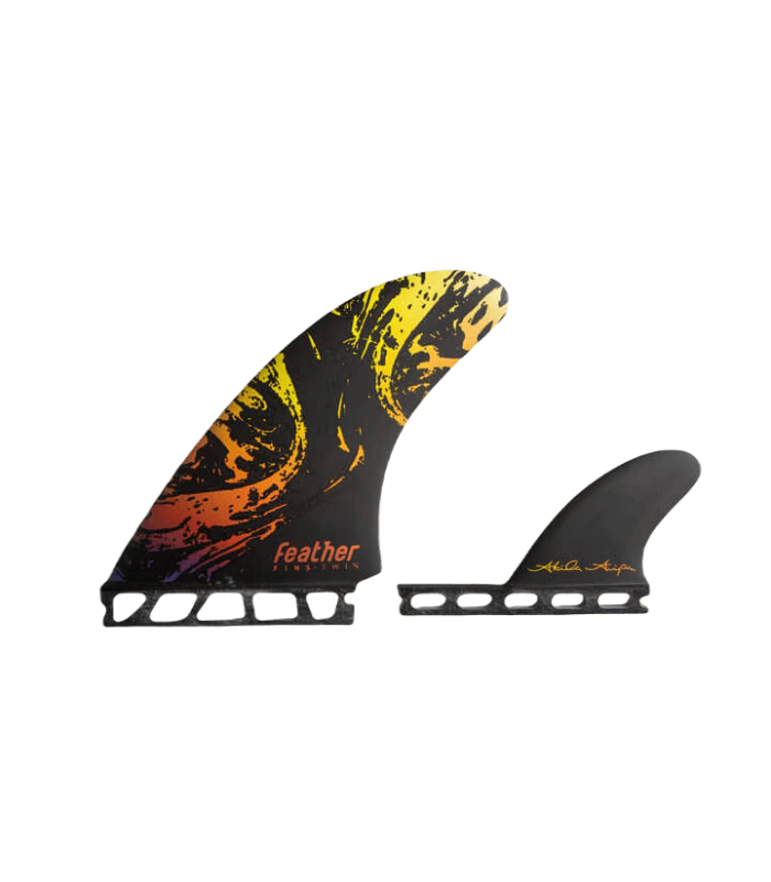 Feather Fins AIPA Twin Fin 2+1 Single Tap Negro