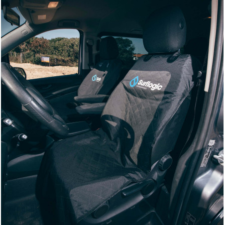 Coprisedile auto nero/ciano Surflogic