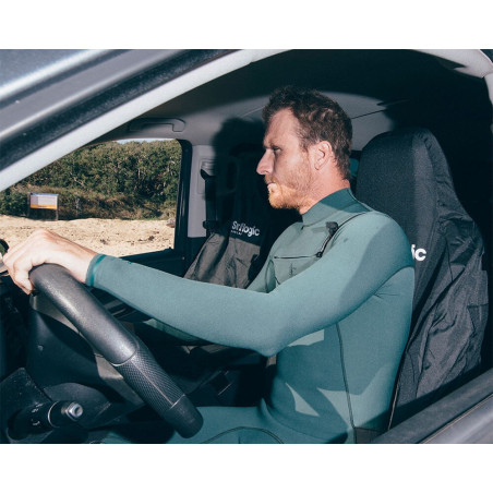 Coprisedile auto nero/ciano Surflogic