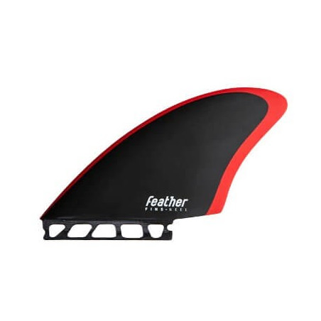 Feather Fins quilha dupla aba única preto vermelho