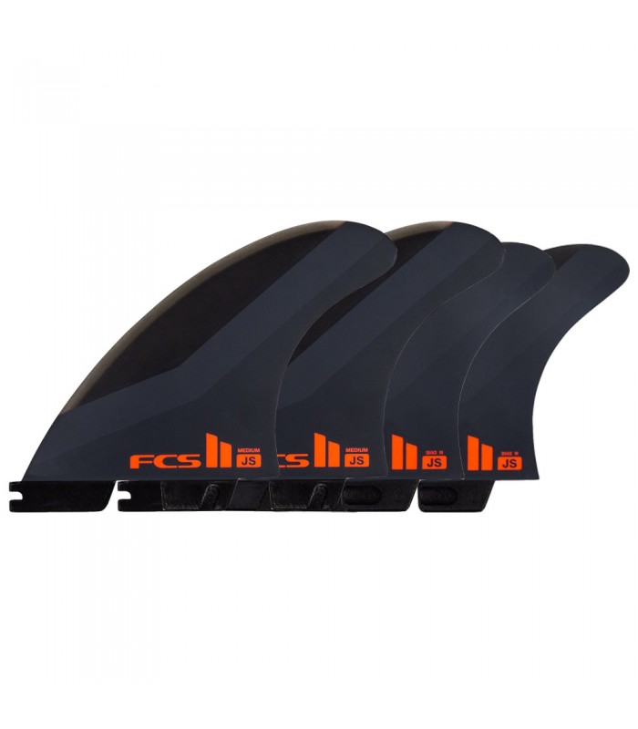 FCS II JS PC Barbatanas Tri-Quad Carvão/Vermelho