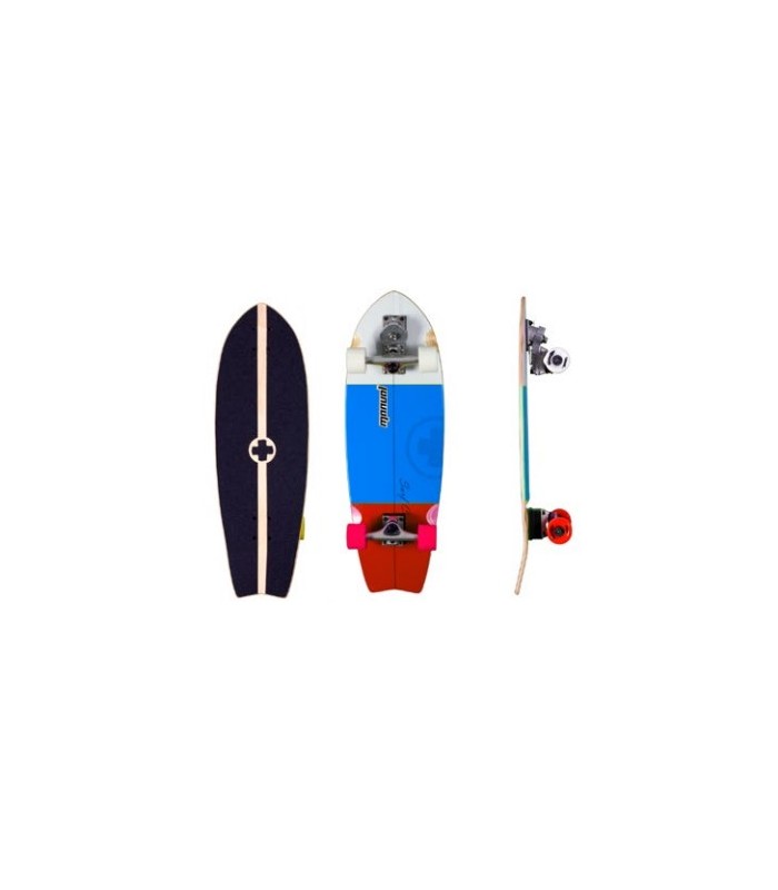 Manuale Surfskate Rosso Blu Bianco 31
