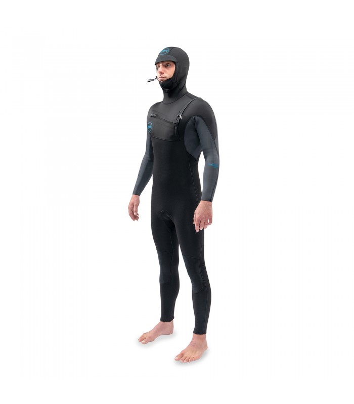 MUTA DAKINE QUANTUM DA UOMO CON ZIP SUL PETTO E CAPPUCCIO 5/4/3MM