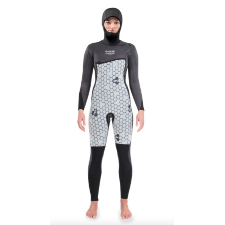 NEOPRENO DAKINE MUJER MISSION CHEST ZIP HOODED 5/4/3MM