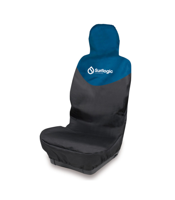 Capa para assento de automóvel preta azul Surflogic