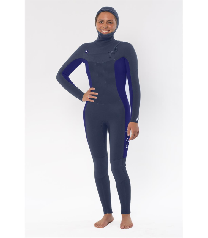 Sisstrevolution MY SEAS 5/4 HOODED CHEST ZIP-BMN Fato de mergulho