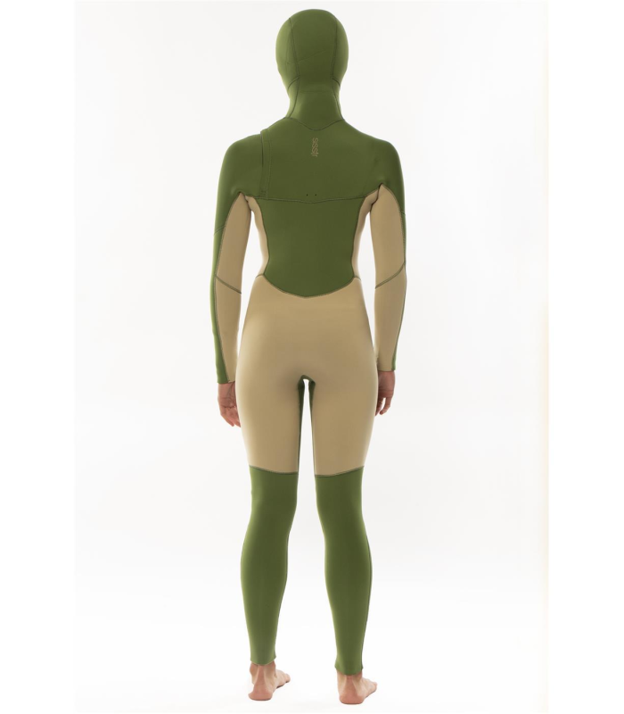 Sisstrevolution MY SEAS 5/4 HOODED CHEST ZIP-GRN Neoprenanzug
