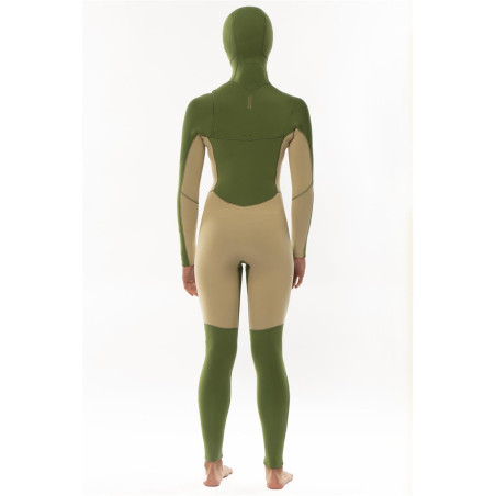 Sisstrevolution MY SEAS 5/4 HOODED CHEST ZIP-GRN Neoprenanzug