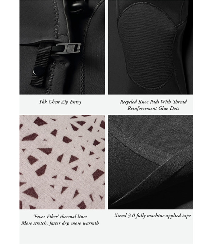Neopreno Vissla HIGH SEAS II 4-3 FULL CHEST ZIP-WNE