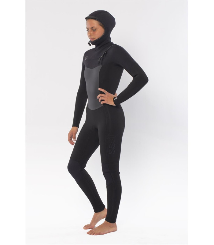 Sisstrevolution Wetsuit 7 SEAS 6/5 HOODED CHEST ZIP-SBK