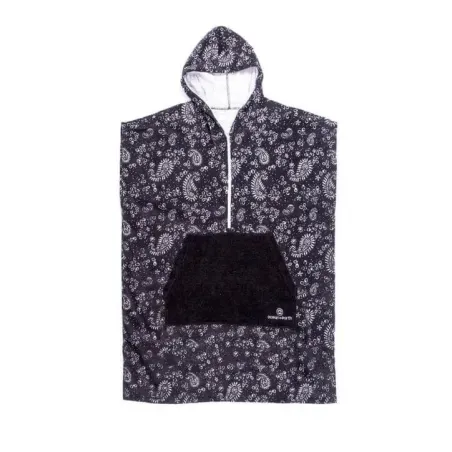 Poncho O&E con cappuccio da donna con cerniera anteriore